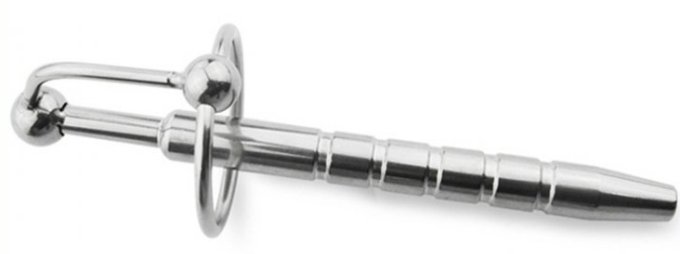 Plug Penis percé Pen Strie 12cm - Diamètre 10mm