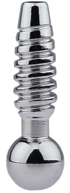 Plug pénis percé Screw 2.5cm - Diamètre 8mm