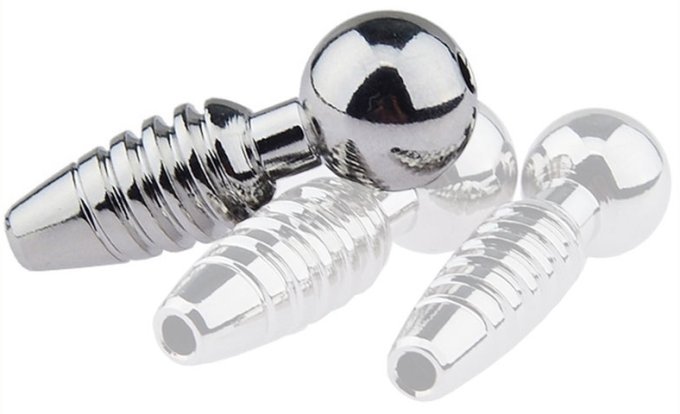Plug pénis percé Screw L 2.5cm - Diamètre 10mm