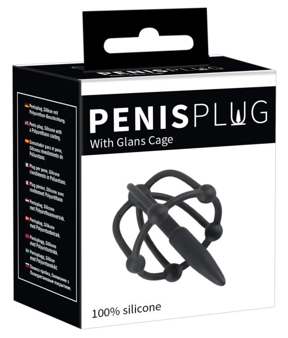 Plug Penis silicone Cage Glans 5cm - Diamètre 8mm