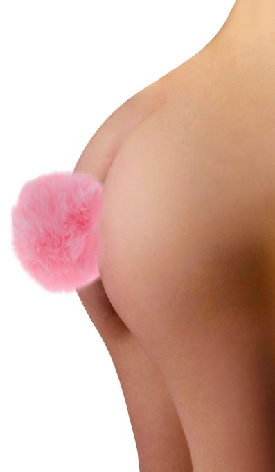 Plug Pompom 6 x 2.7cm Rose
