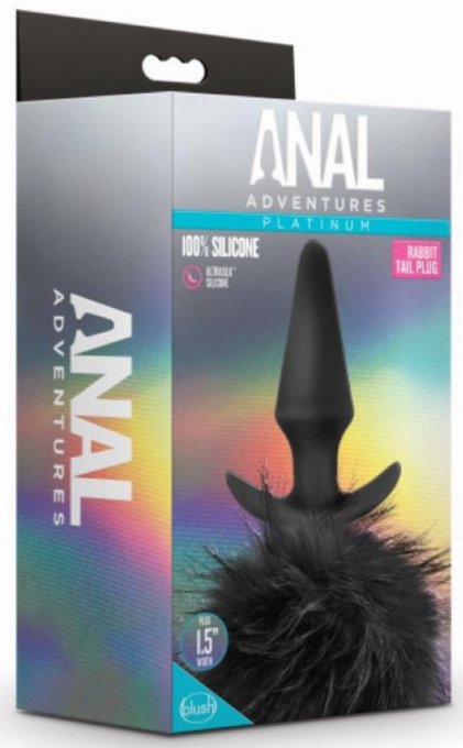 Plug Pompon Anal Adventures Rabbit Tail 9  x 3.5cm