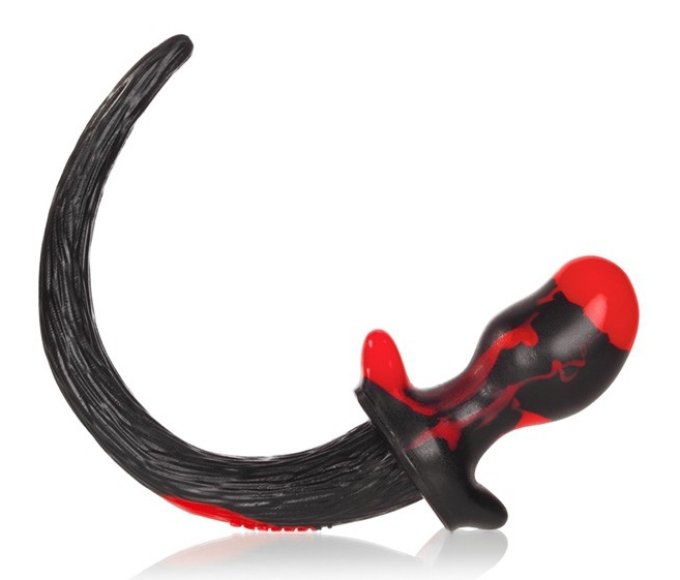 Plug Queue de chien Pug 8.5 x 4.4 cm Rouge