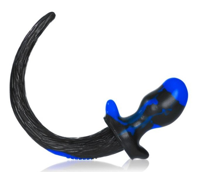 Plug Queue de chien Pug 8.5 x 5 cm Bleu