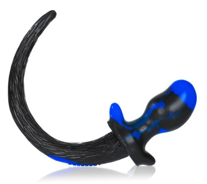 Plug Queue de chien Pug 8.5 x 5 cm Bleu