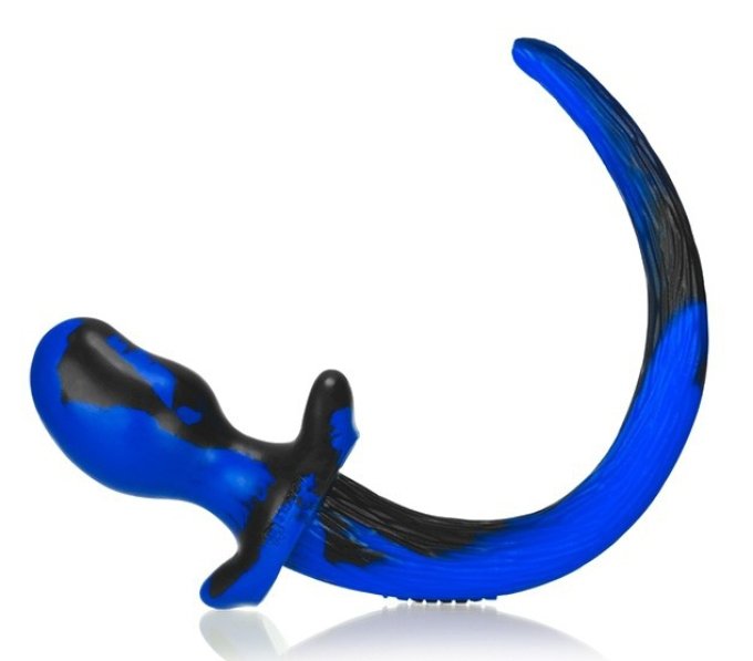 Plug Queue de chien Pug 8.5 x 5 cm Bleu