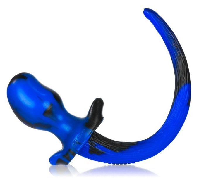 Plug Queue de chien Pug 8.5 x 5 cm Bleu