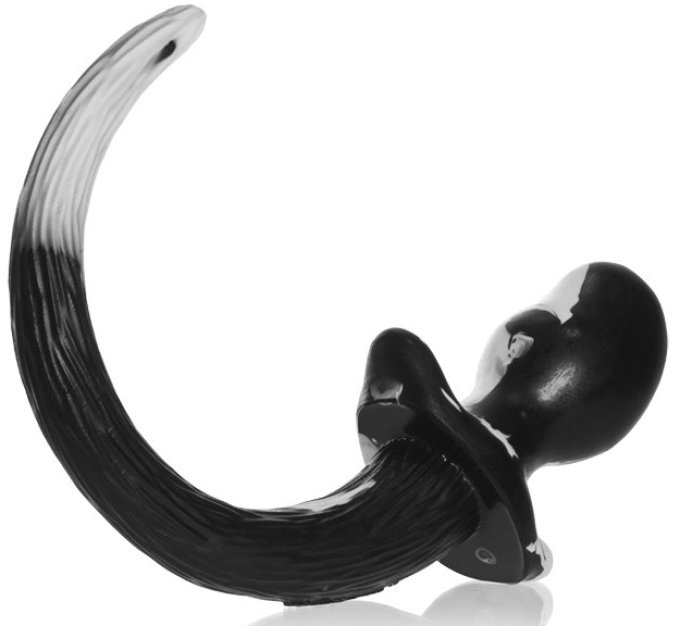Plug Queue Puppy Tail Mastiff 12 x 7cm Noir-Blanc