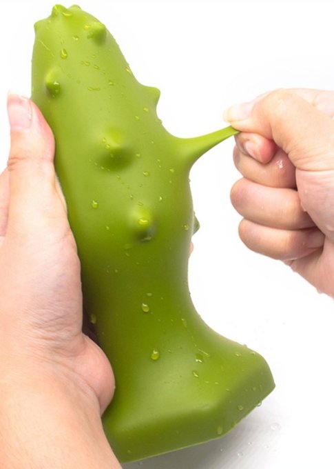 Plug silicone Monster Spike M 12 x 4.5cm Vert