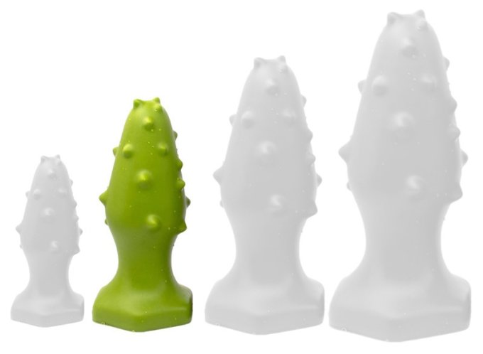 Plug silicone Monster Spike M 12 x 4.5cm Vert