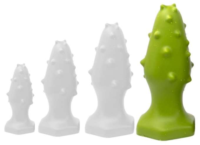 Plug silicone Monster Spike XL 16 x 6.5cm Vert