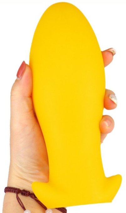 Plug silicone Saurus Egg M 12 x 5.3cm Jaune
