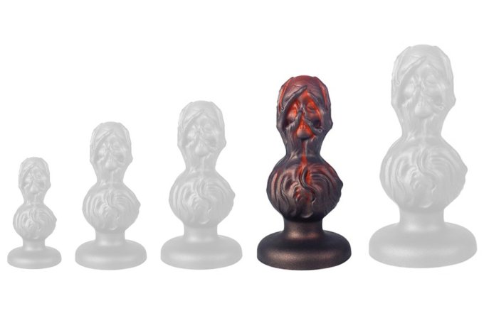 Plug Skullis L 16.5 x 7.5 cm Rouge-Noir