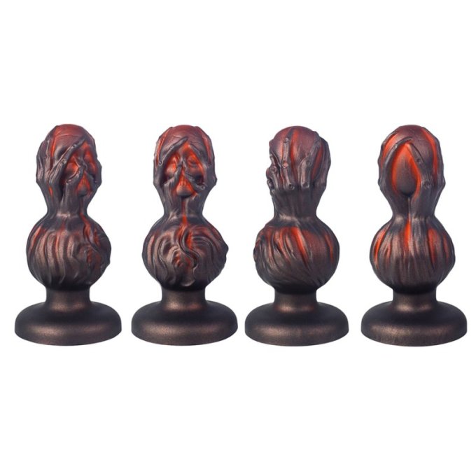 Plug Skullis S 12.5 x 5.5 cm Rouge-Noir