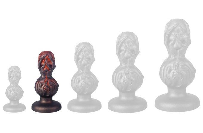 Plug Skullis S 12.5 x 5.5 cm Rouge-Noir