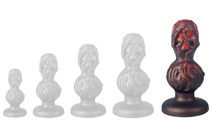 Plug Skullis XL 18 x 8.5 cm Rouge-Noir