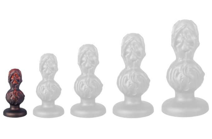 Plug Skullis XS 9 x 4 cm Rouge-Noir