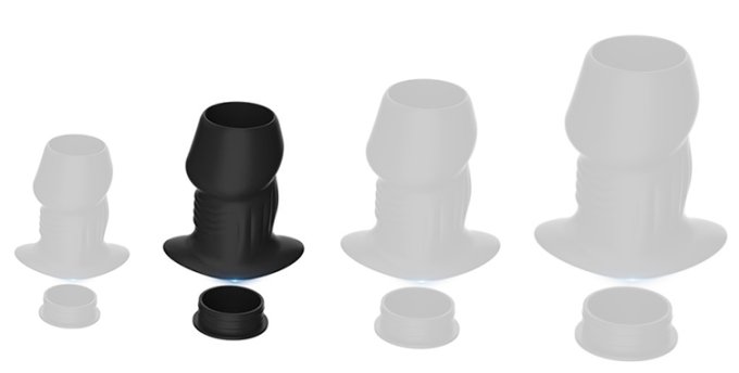 Plug Tunnel avec Bouchon Euhlo M 6.5 x 4.5 cm Noir