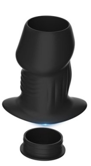 Plug tunnel avec bouchon Euhlo XL 9 x 6 cm Noir