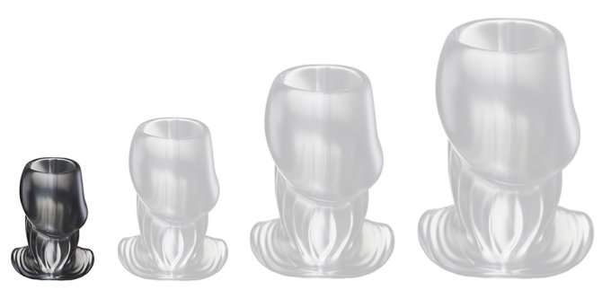 Plug tunnel Holik S 4 x 3 cm - Ouverture 22 mm Noir