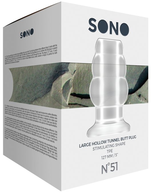 Plug Tunnel Hollow Sono N°51 - 11 x 7.1 cm Transparent