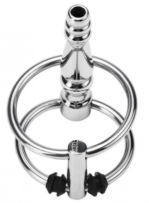 Plug Urètre percé Ribbed Ringo 4cm - Diamètre 10mm