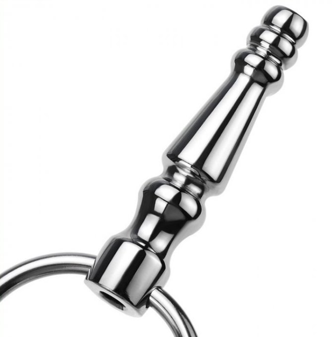 Plug Urètre percé Ribbed Ringo 4cm - Diamètre 10mm