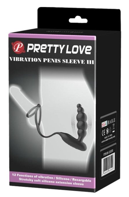 Plug vibrant avec Anneaux VIBRA PENIS 8 x 2.4 cm