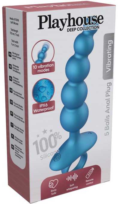 Plug vibrant Blueballs 12 x 3cm