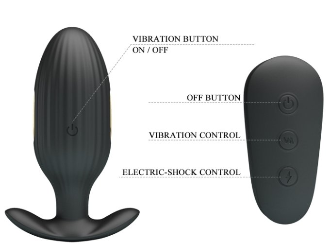 Plug vibrant Électro Royal Pleasure Kelly 8 x 3.4 cm