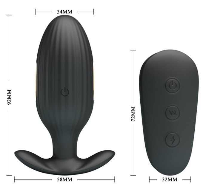 Plug vibrant Électro Royal Pleasure Kelly 8 x 3.4 cm
