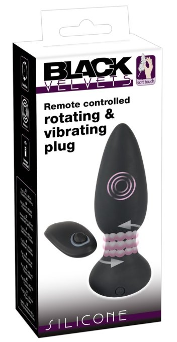 Plug vibrant Rimmer Velvet 11 x 4.2 cm Noir