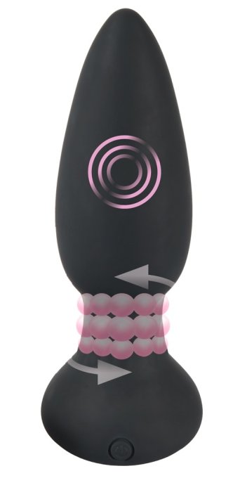 Plug vibrant Rimmer Velvet 11 x 4.2 cm Noir