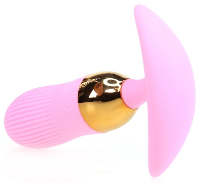 Plug vibrant Stripe Egg 10 x 3cm Rose