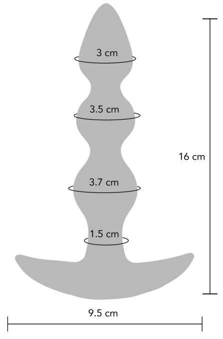 Plug vibrant The Bold 14 x 3.3cm Bleu