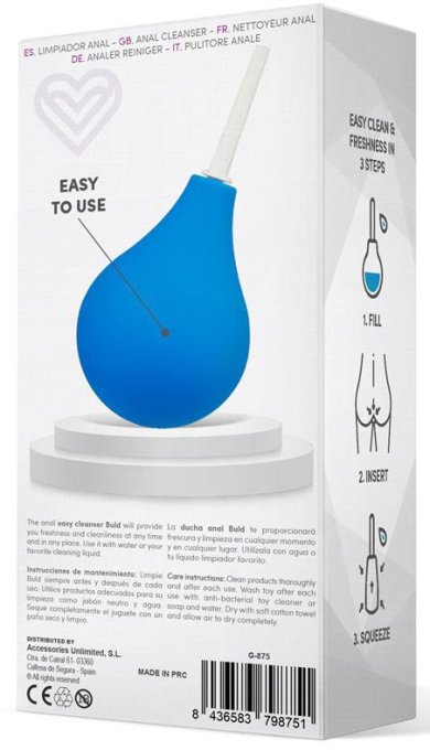 Poire de lavement Buld Easy Bleue