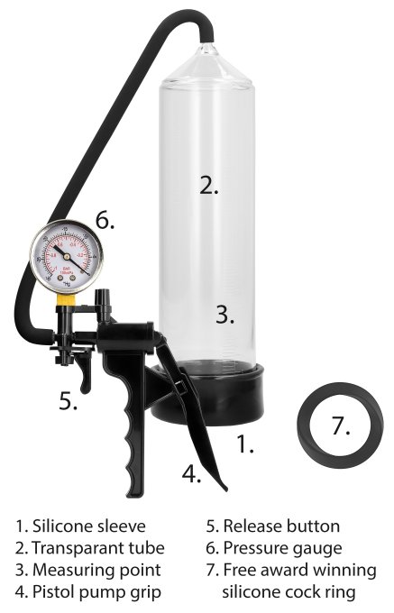 pompe à pénis Beginner avec Contrôleur 21 x 5.5cm