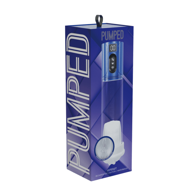 Pompe à pénis Hyperlift 22 x 7 cm Bleue