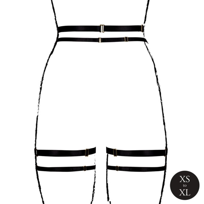 Porte-jarretelles Double Strap Noir