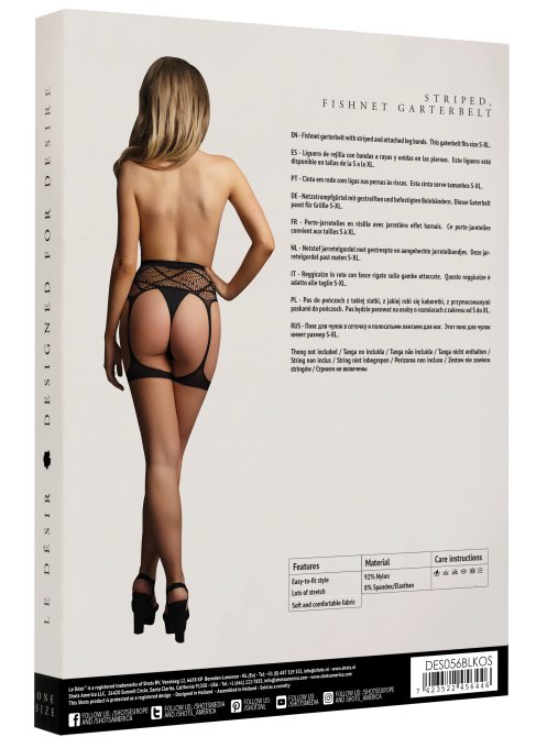 Porte-jarretelles effet harnais Sophia - Noir