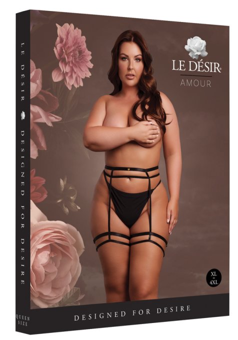 Porte-jarretelles Grande Taille Double Strap Noir