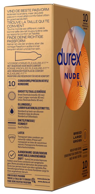 Préservatifs Durex Nude XL x10