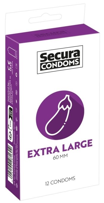 Préservatifs XXL en latex Extra Large x12