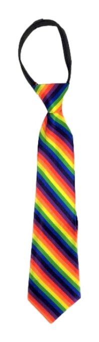 Cravate Rainbow avec élastique 35cm