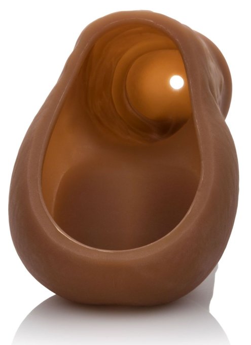 Prothèse Pénis creuse 10 x 3cm Marron