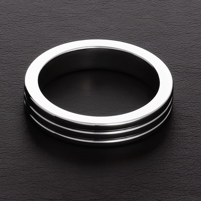 Cockring Ribbed Métal 10mm