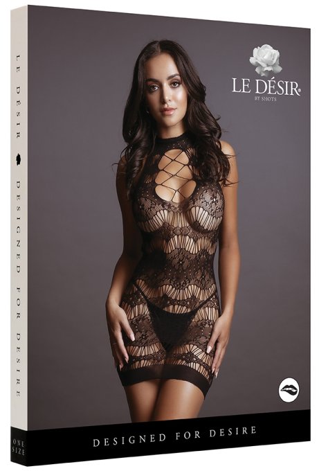 Robe sexy Criss Cross Neck Noir