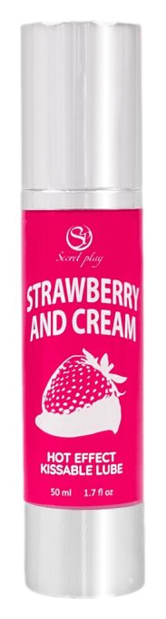 Lubrifiant Effet Chaud TOUCH & KISS Fraise à la crème 50ml
