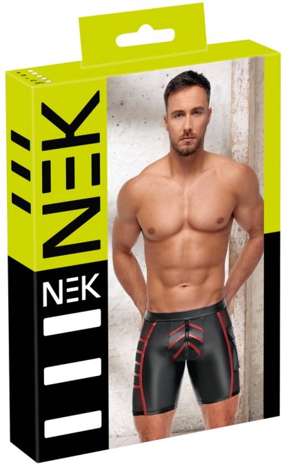 Short avec zip Ormeto Noir-Rouge