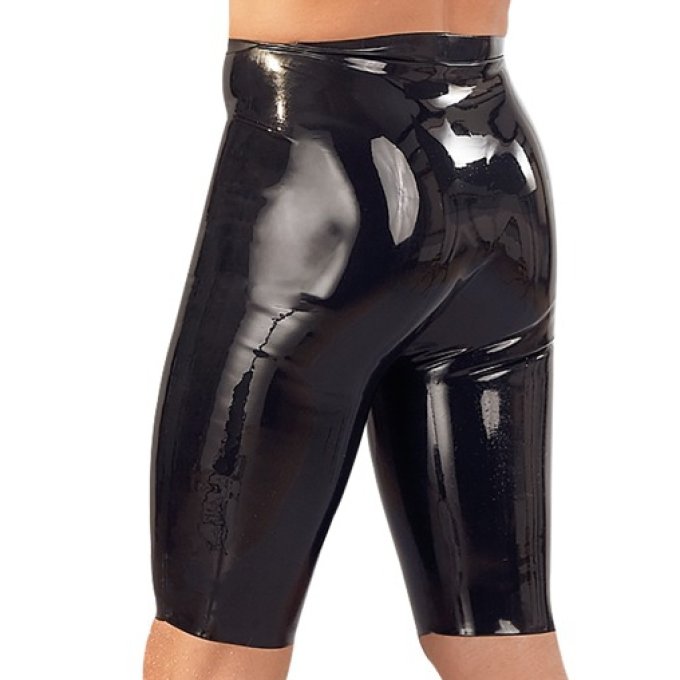 Short Cycliste en latex avec gaine pénis